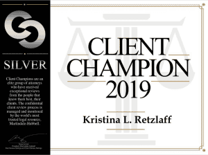 LawPoint Kristina Retzlaff 2019 Client Champion